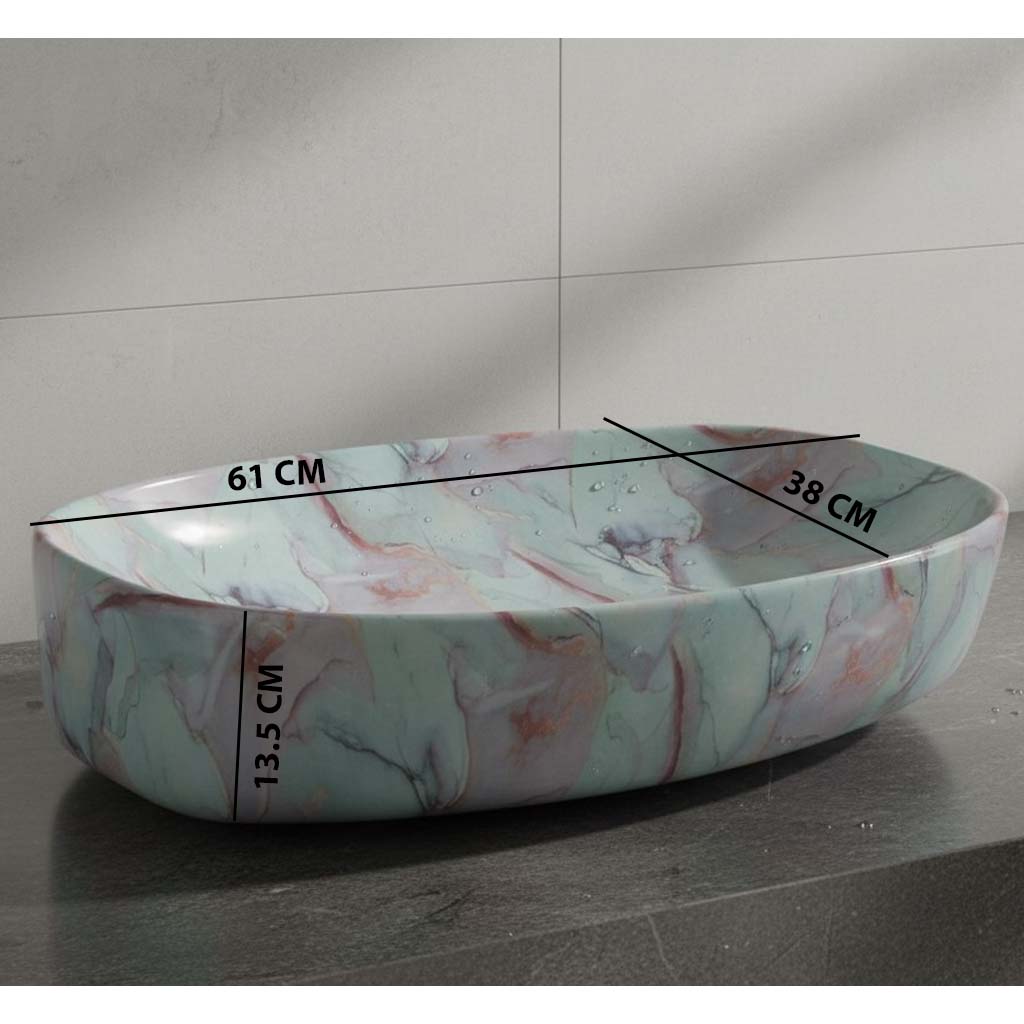 MS-611 XYLOAN TABLE TOP BASIN GLOSSY (24"X15") - Image 3