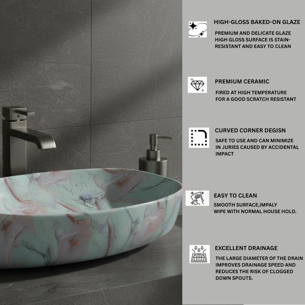 MS-611 XYLOAN TABLE TOP BASIN GLOSSY (24"X15") - Image 4