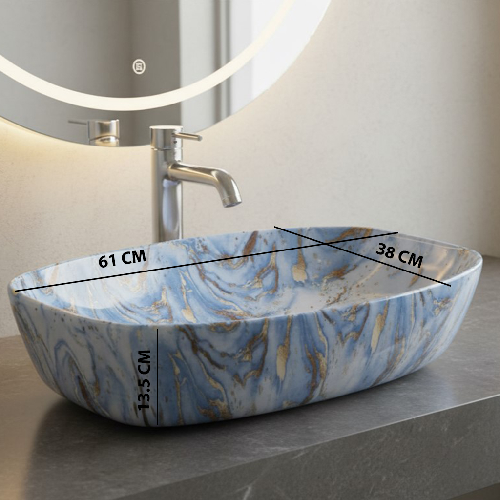 MS-612 XYLOAN TABLE TOP BASIN GLOSSY (24"X15") - Image 3