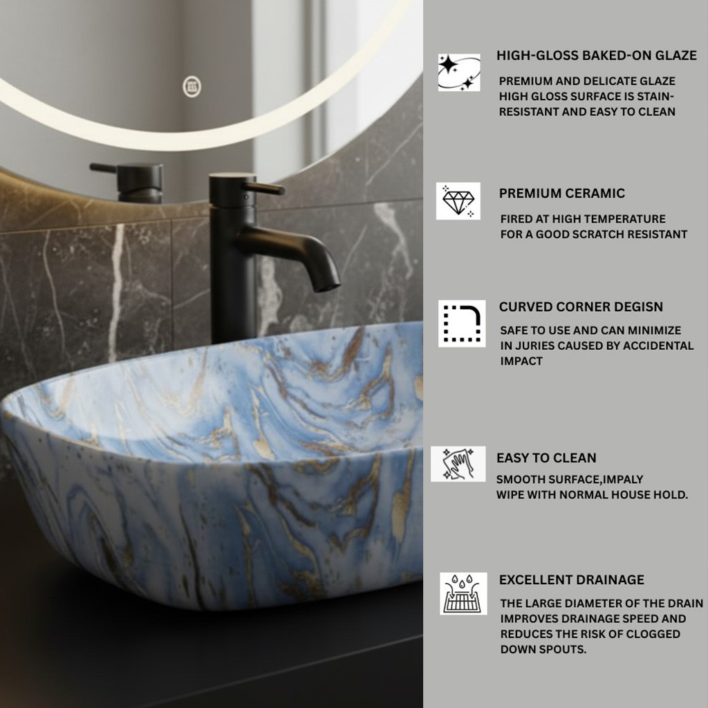 MS-612 XYLOAN TABLE TOP BASIN GLOSSY (24"X15") - Image 4