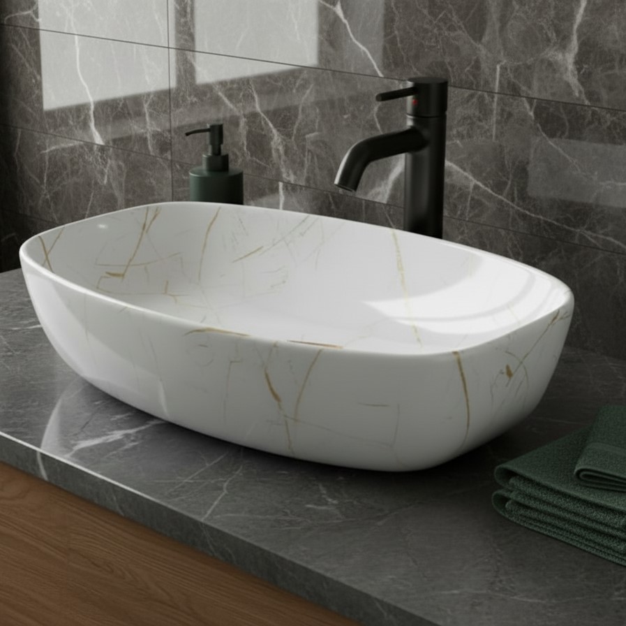 MS-613 XYLOAN TABLE TOP BASIN GLOSSY (24"X15") - Image 2
