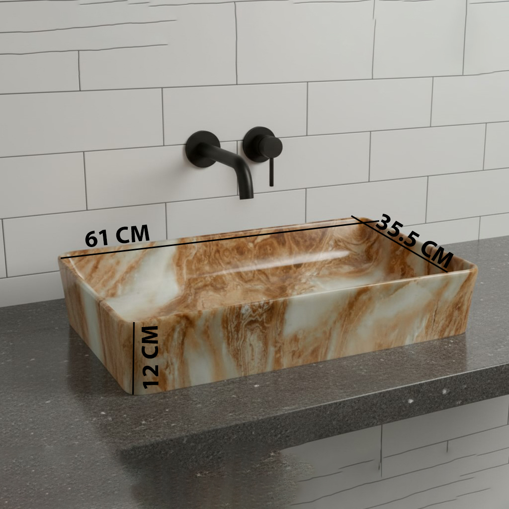 MS-703 XYLOAN TABLE TOP BASIN GLOSSY (24"X14") - Image 3