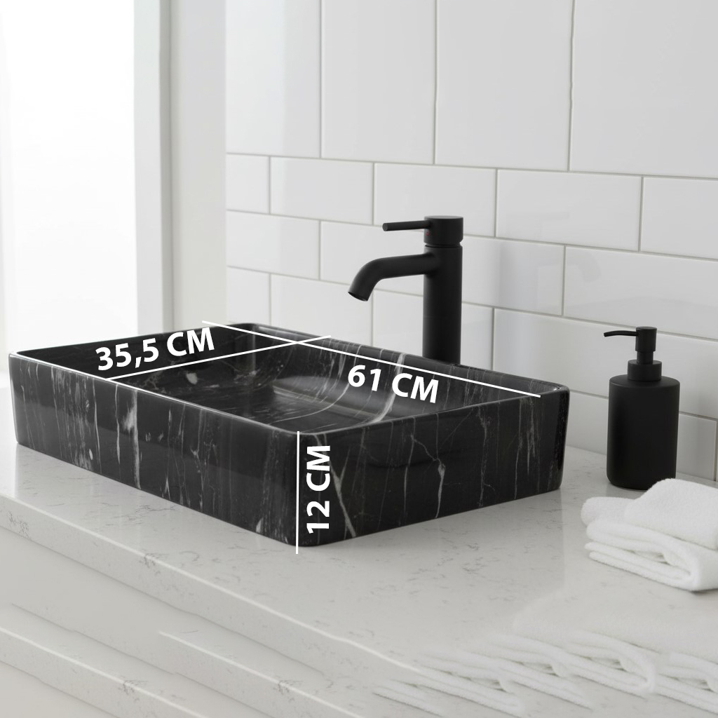 MS-713 XYLOAN TABLE TOP BASIN GLOSSY (24"X14") - Image 3