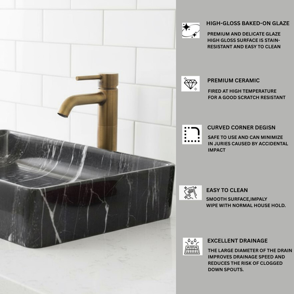 MS-713 XYLOAN TABLE TOP BASIN GLOSSY (24"X14") - Image 4
