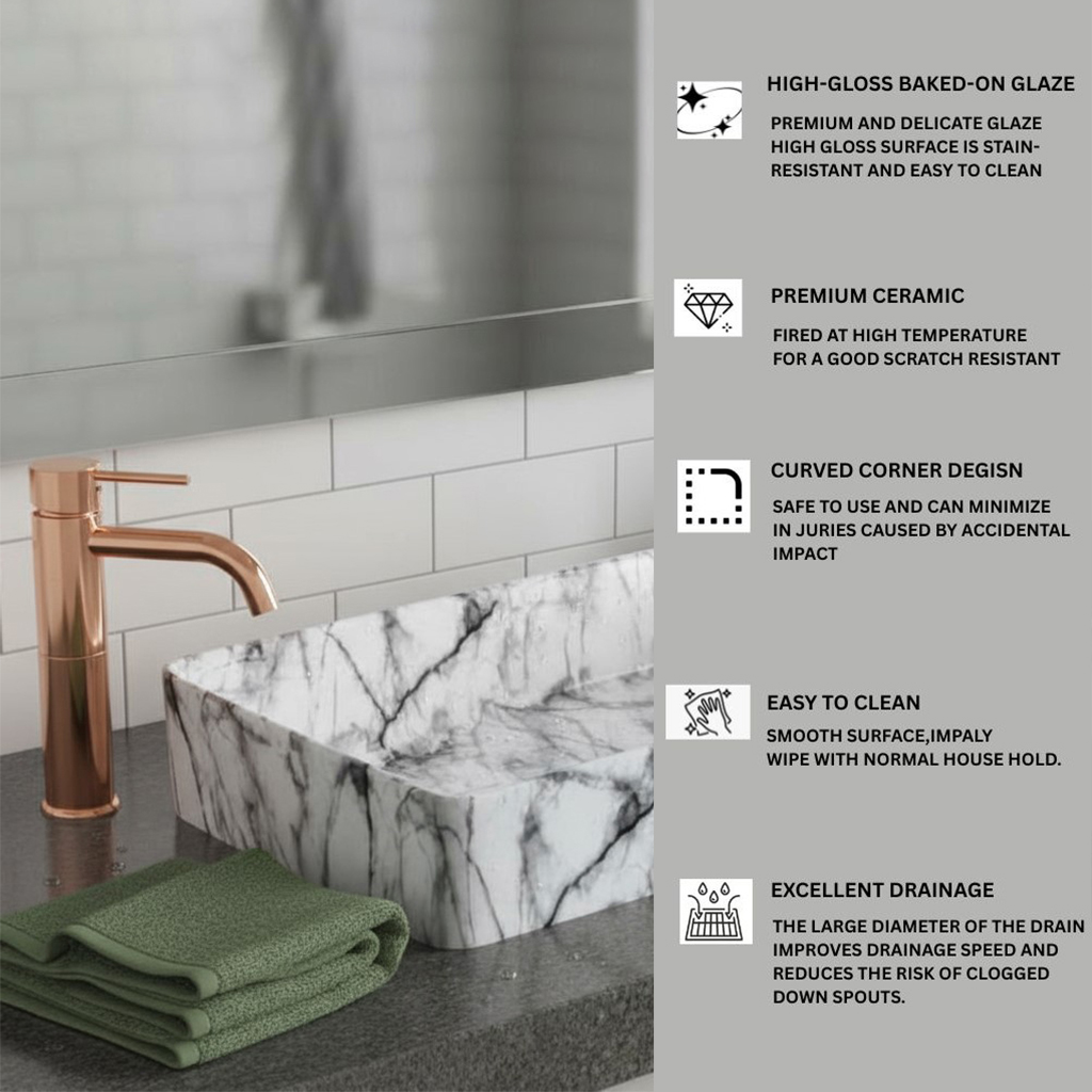 MS-714 XYLOAN TABLE TOP BASIN GLOSSY (24"X14") - Image 4