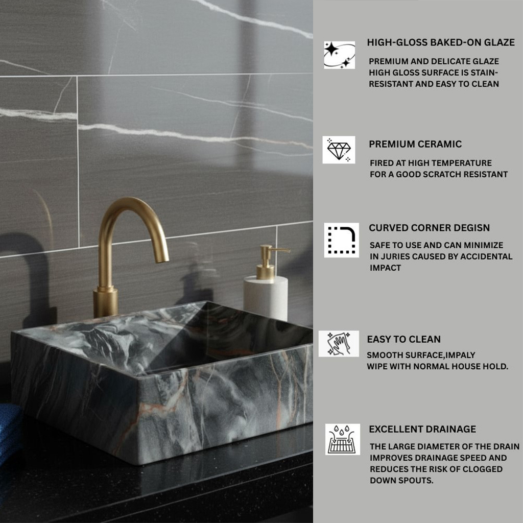 MS-801 XYLOAN WALL MOUNTED BASIN (13"X12") - Image 4