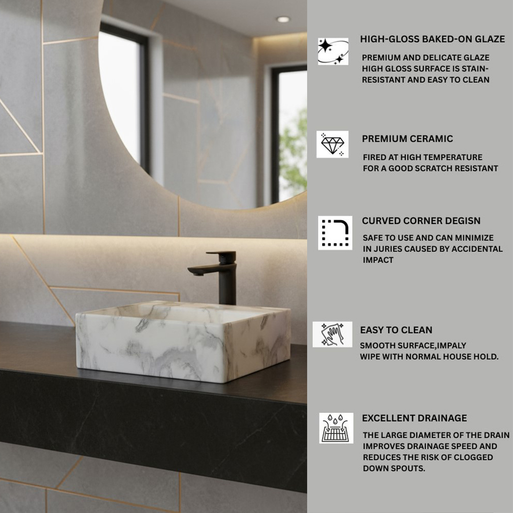MS-803 XYLOAN WALL MOUNTED BASIN MATT (13"X12") - Image 4