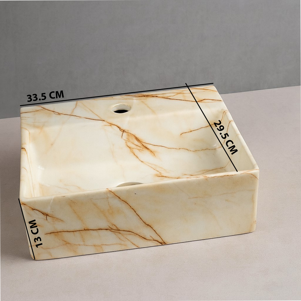 MS-805 XYLOAN WALL MOUNTED BASIN GLOSSY (13"X12") - Image 3