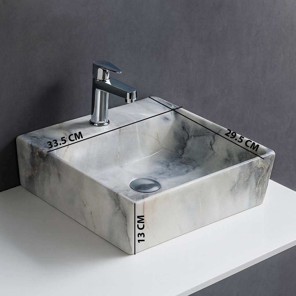 MS-806 XYLOAN WALL MOUNTED BASIN GLOSSY (13"X12") - Image 3