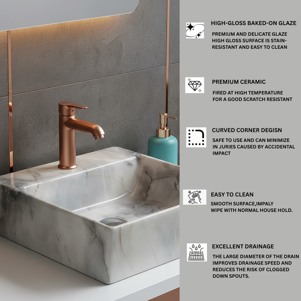 MS-806 XYLOAN WALL MOUNTED BASIN GLOSSY (13"X12") - Image 4