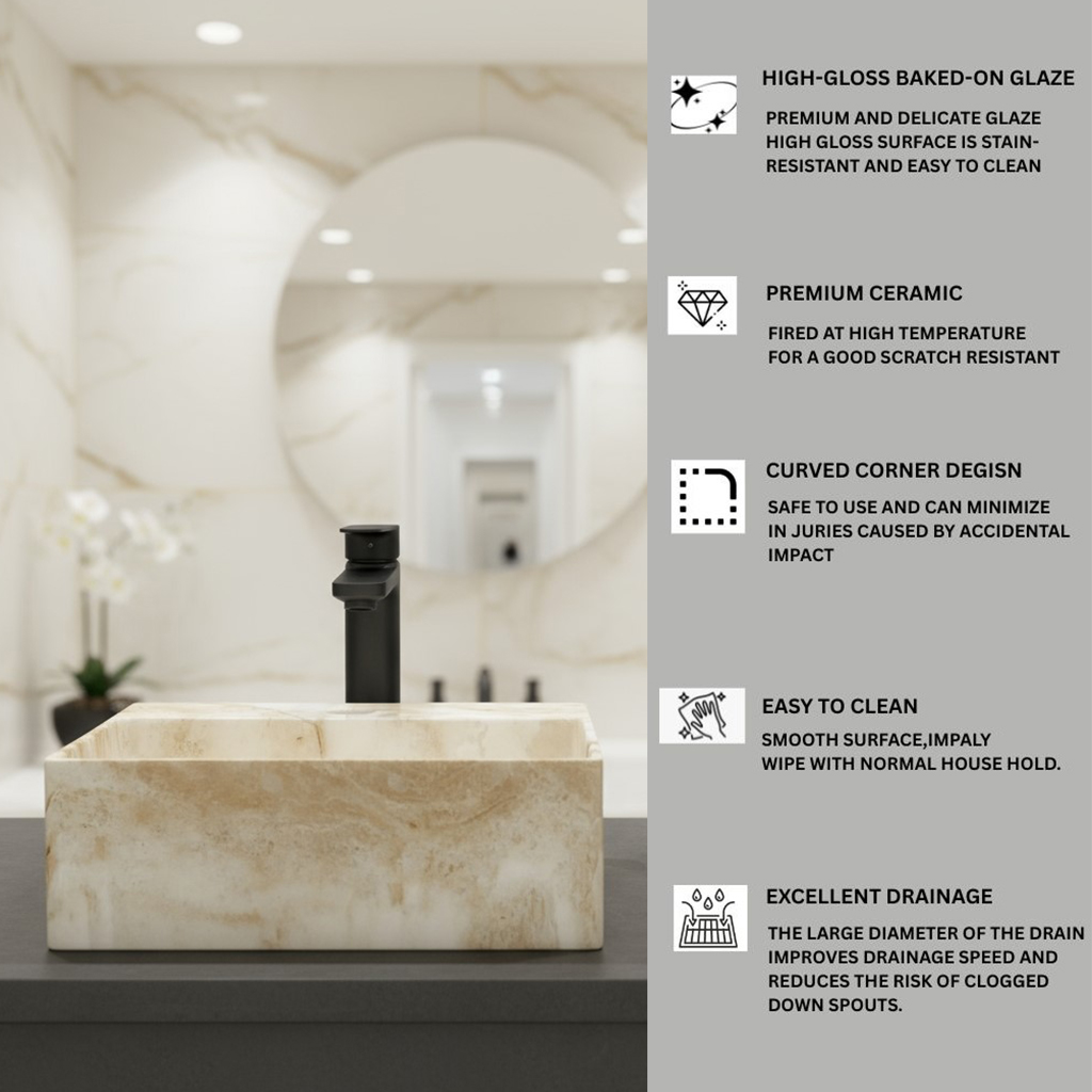 MS-807 XYLOAN WALL MOUNTED BASIN GLOSSY (13"X12") - Image 4