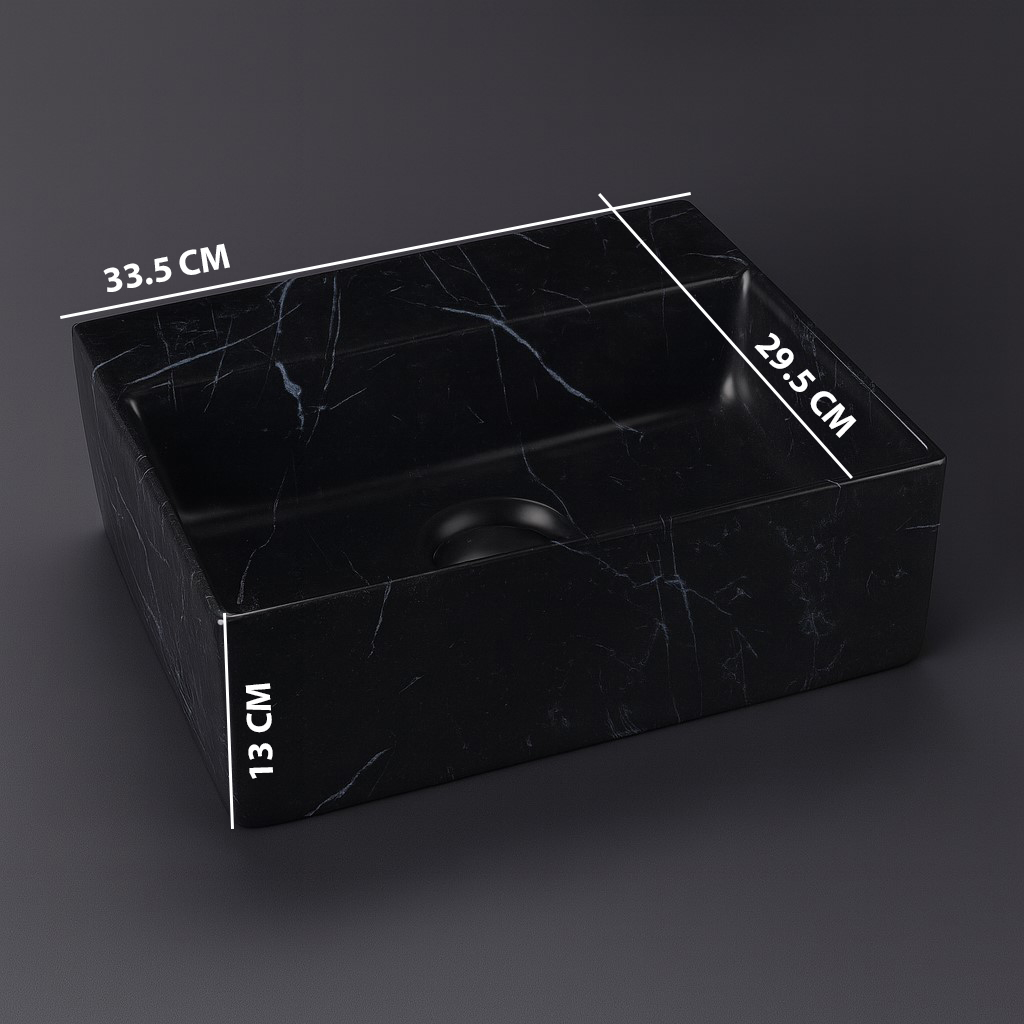 MS-808 XYLOAN WALL MOUNTED BASIN GLOSSY (13"X12") - Image 3