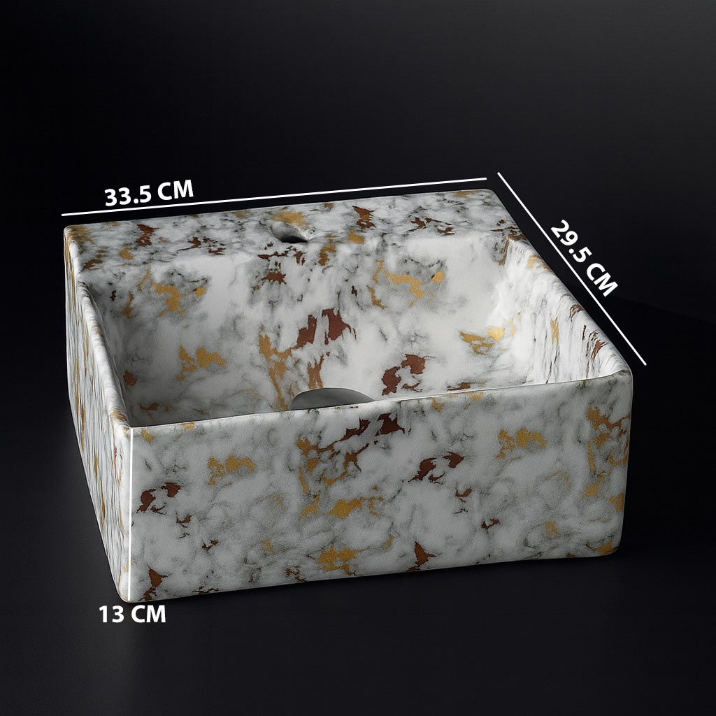 MS-809 XYLOAN WALL MOUNTED BASIN GLOSSY (13"X12") - Image 3