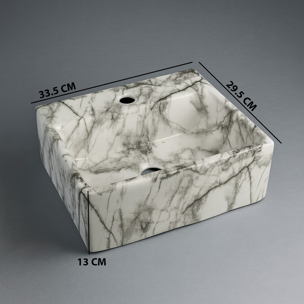MS-810 XYLOAN WALL MOUNTED BASIN GLOSSY (13"X12") - Image 3