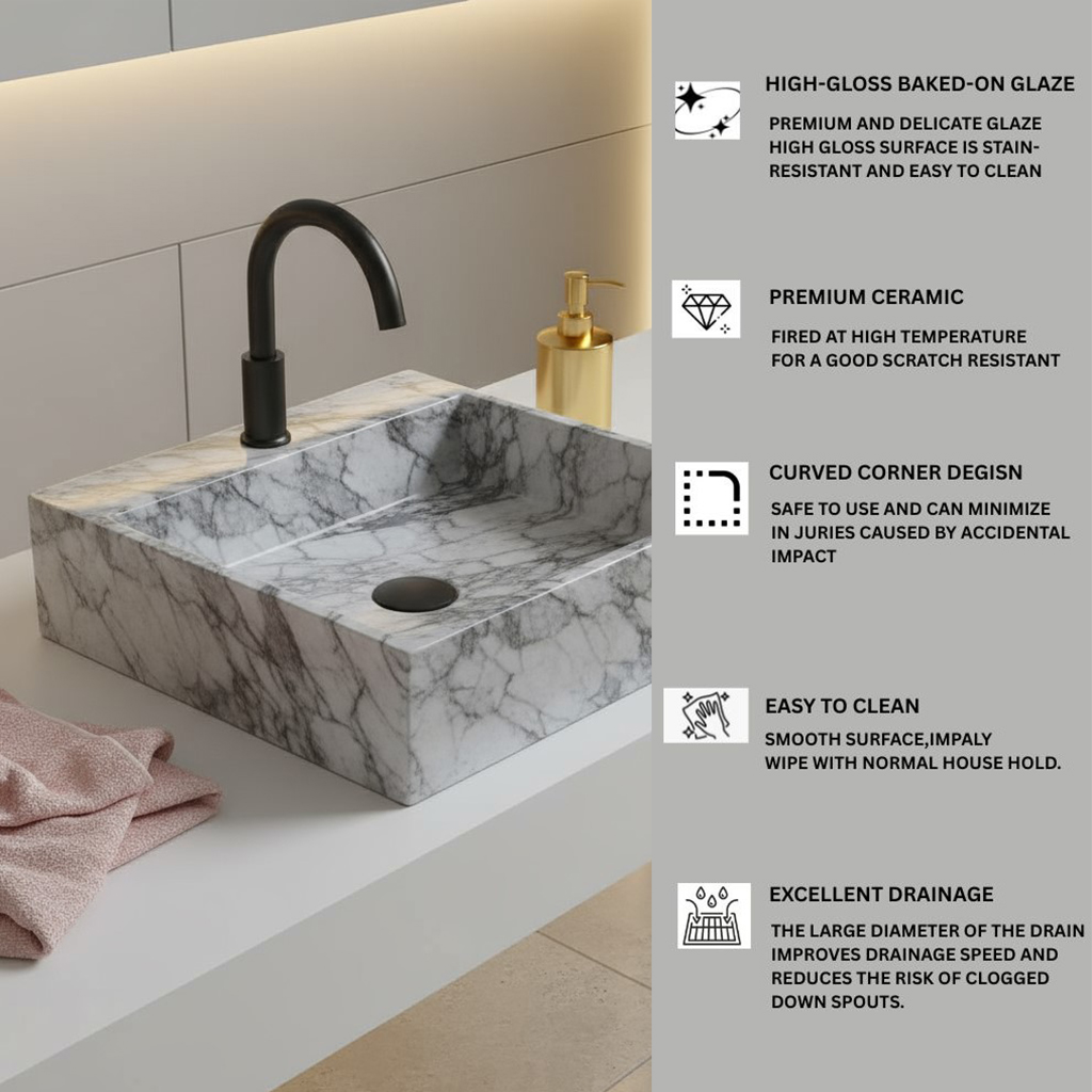 MS-810 XYLOAN WALL MOUNTED BASIN GLOSSY (13"X12") - Image 4