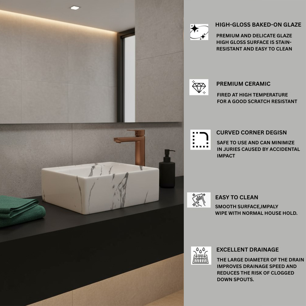 MS-812 XYLOAN WALL MOUNTED BASIN GLOSSY (13"X12") - Image 4