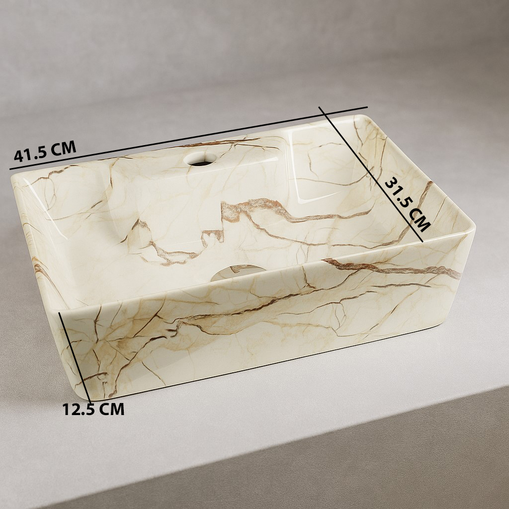 MS-905 XYLOAN WALL MOUNTED BASIN GLOSSY (16"X12") - Image 3