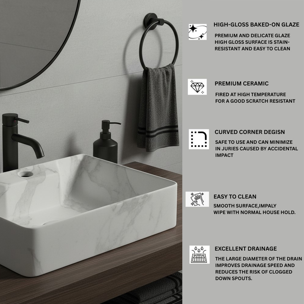 MS-906 XYLOAN WALL MOUNTED BASIN MATT (16"X12") - Image 4