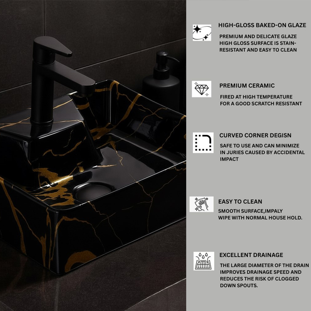 MS-907 XYLOAN WALL MOUNTED BASIN GLOSSY (16"X12") - Image 4