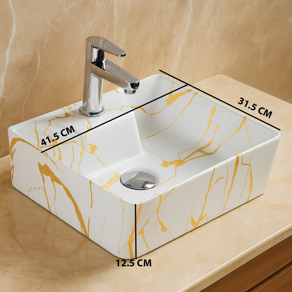 MS-908 XYLOAN WALL MOUNTED BASIN GLOSSY (16"X12") - Image 3