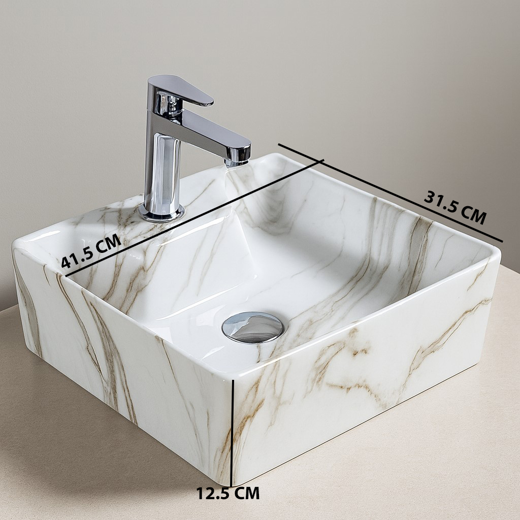 MS-909 XYLOAN WALL MOUNTED BASIN GLOSSY (16"X12") - Image 3