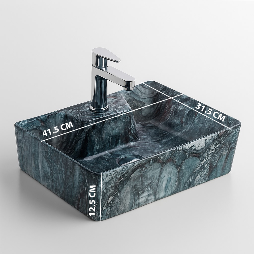 MS-910 XYLOAN WALL MOUNTED BASIN GLOSSY (16"X12") - Image 3