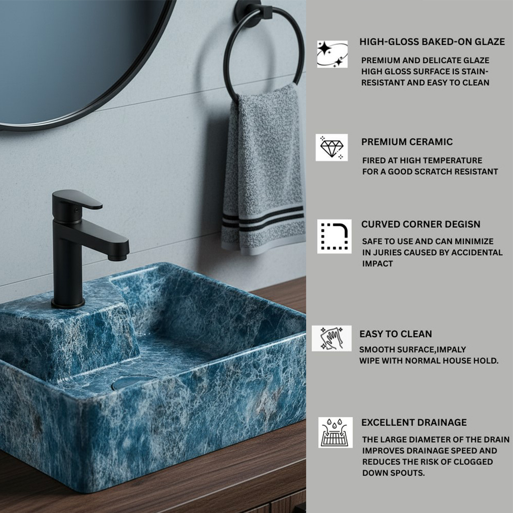 MS-912 XYLOAN WALL MOUNTED BASIN GLOSSY (16"X12") - Image 4