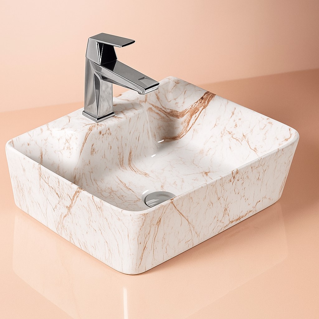 MS-913 XYLOAN WALL MOUNTED BASIN GLOSSY (16"X12")