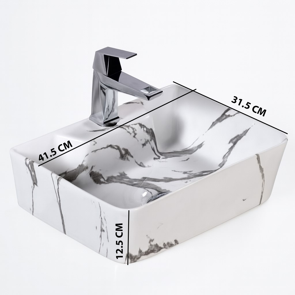 MS-914 XYLOAN WALL MOUNTED BASIN GLOSSY (16"X12") - Image 3