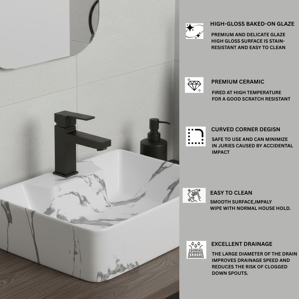 MS-914 XYLOAN WALL MOUNTED BASIN GLOSSY (16"X12") - Image 4
