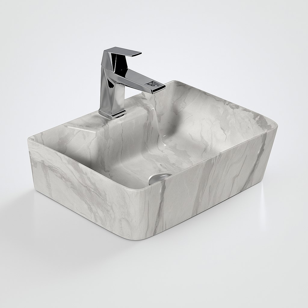 MS-915 XYLOAN WALL MOUNTED BASIN GLOSSY (16"X12")