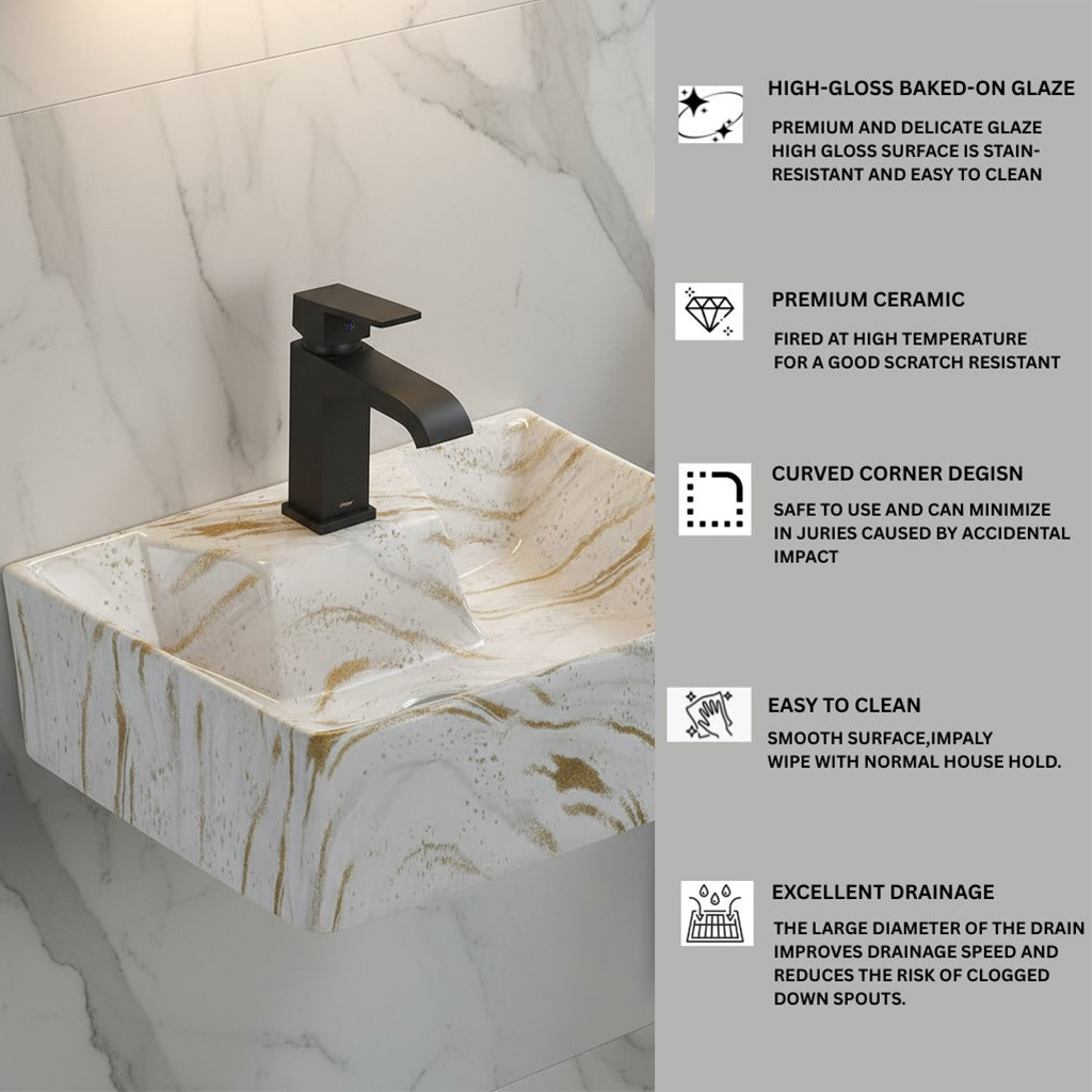 MS-917 XYLOAN WALLMOUNTED BASIN MATT (16"X12") - Image 4