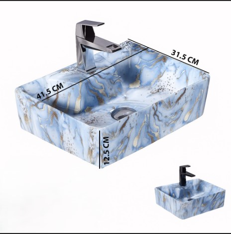 MS-920 XYLOAN WALL MOUNTED BASIN GLOSSY (16"X12) - Image 3