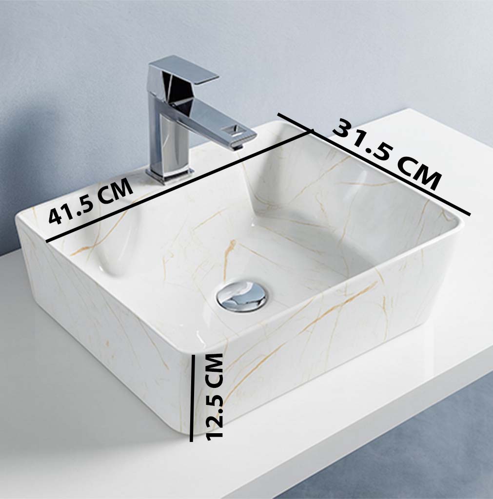 MS-921 XYLOAN WALL MOUNTED BASIN GLOSSY (16"X12") - Image 3