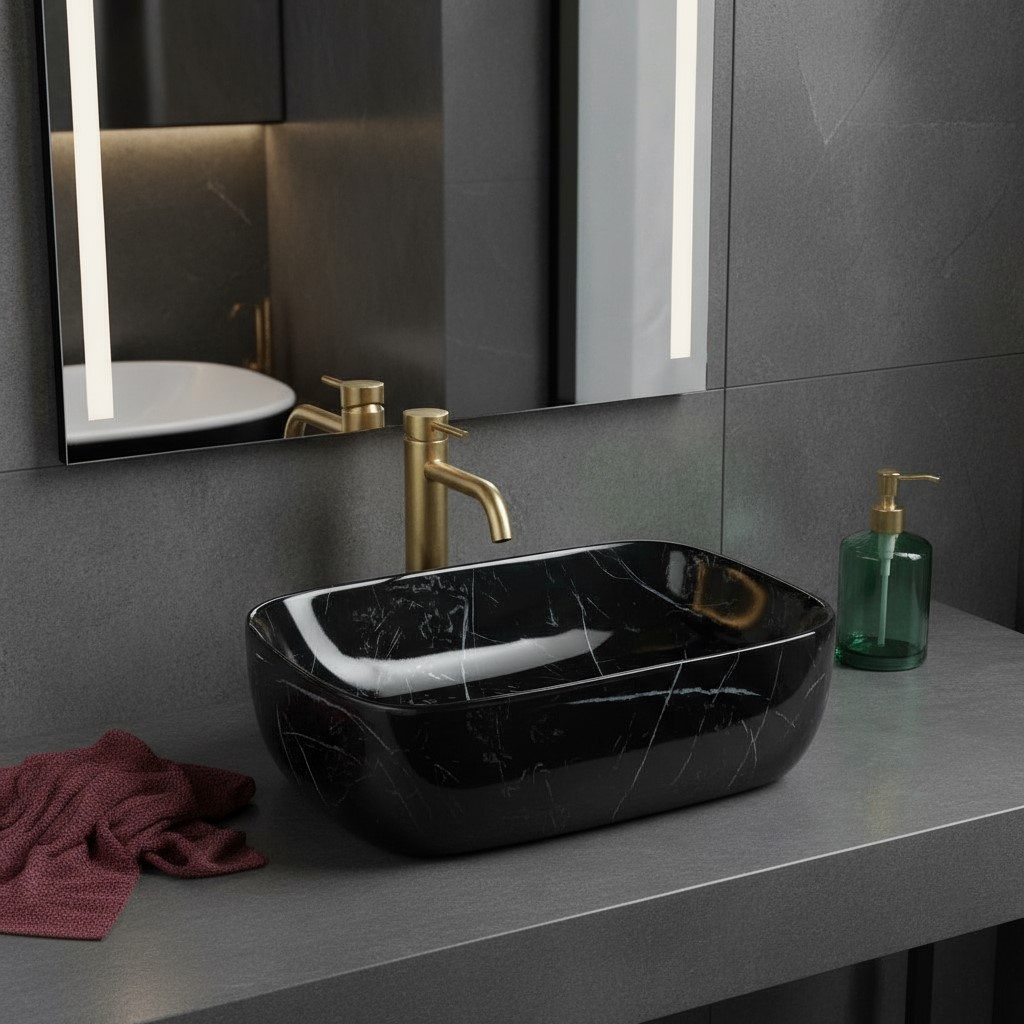 MS-303 XYLOAN TABLE TOP BASIN GLOSSY (16"X12") - Image 2