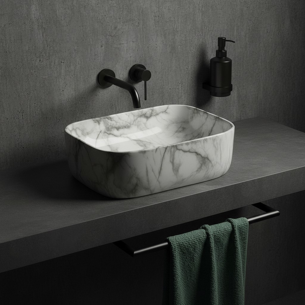 MS-305 XYLOAN TABLE TOP BASIN GLOSSY (16"X12") - Image 2