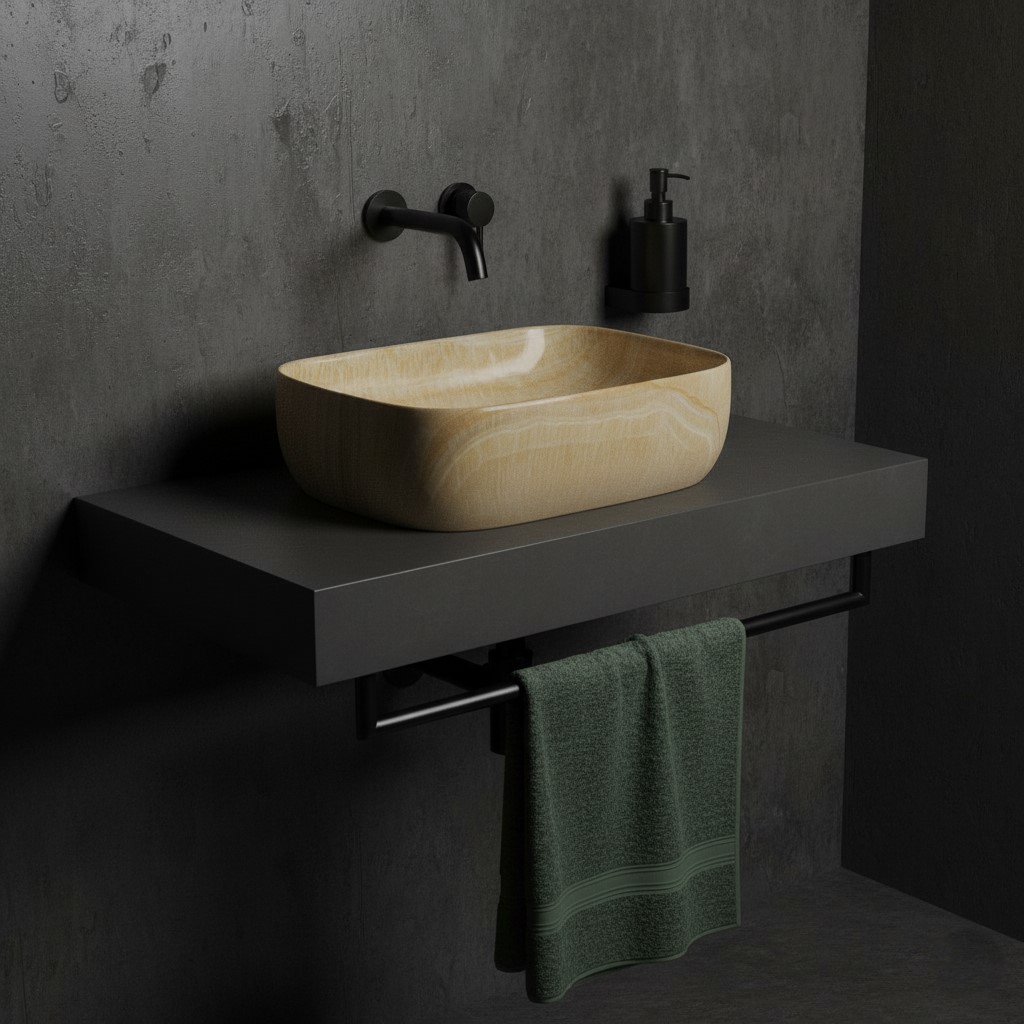 MS-308 XYLOAN TABLE TOP BASIN GLOSSY (16"X12") - Image 2