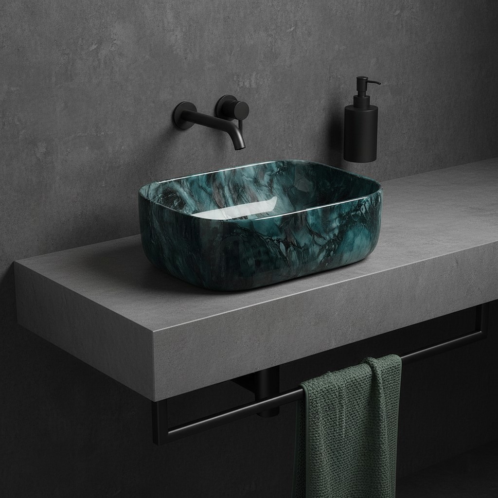 MS-312 XYLOAN TABLE TOP BASIN GLOSSY (16"X12") - Image 2