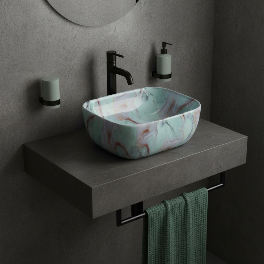 MS-432 XYLOAN TABLE TOP BASIN GLOSSY (18"X13") - Image 2