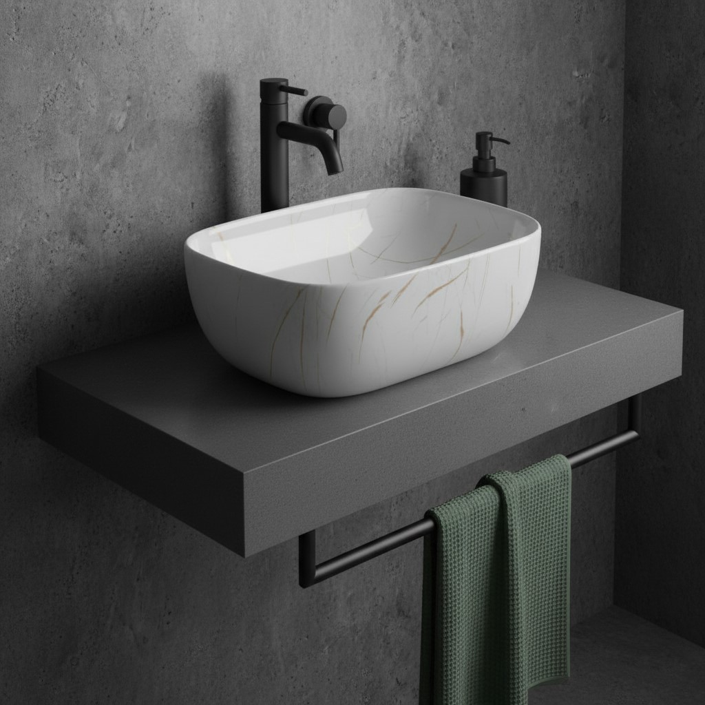 MS-434 XYLOAN TABLE TOP BASIN GLOSSY (18"X13") - Image 2
