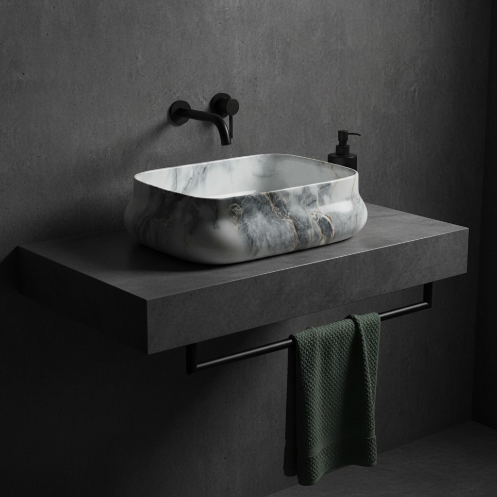 MS-501 XYLOAN TABLE TOP BASIN GLOSSY (18"X14") - Image 2