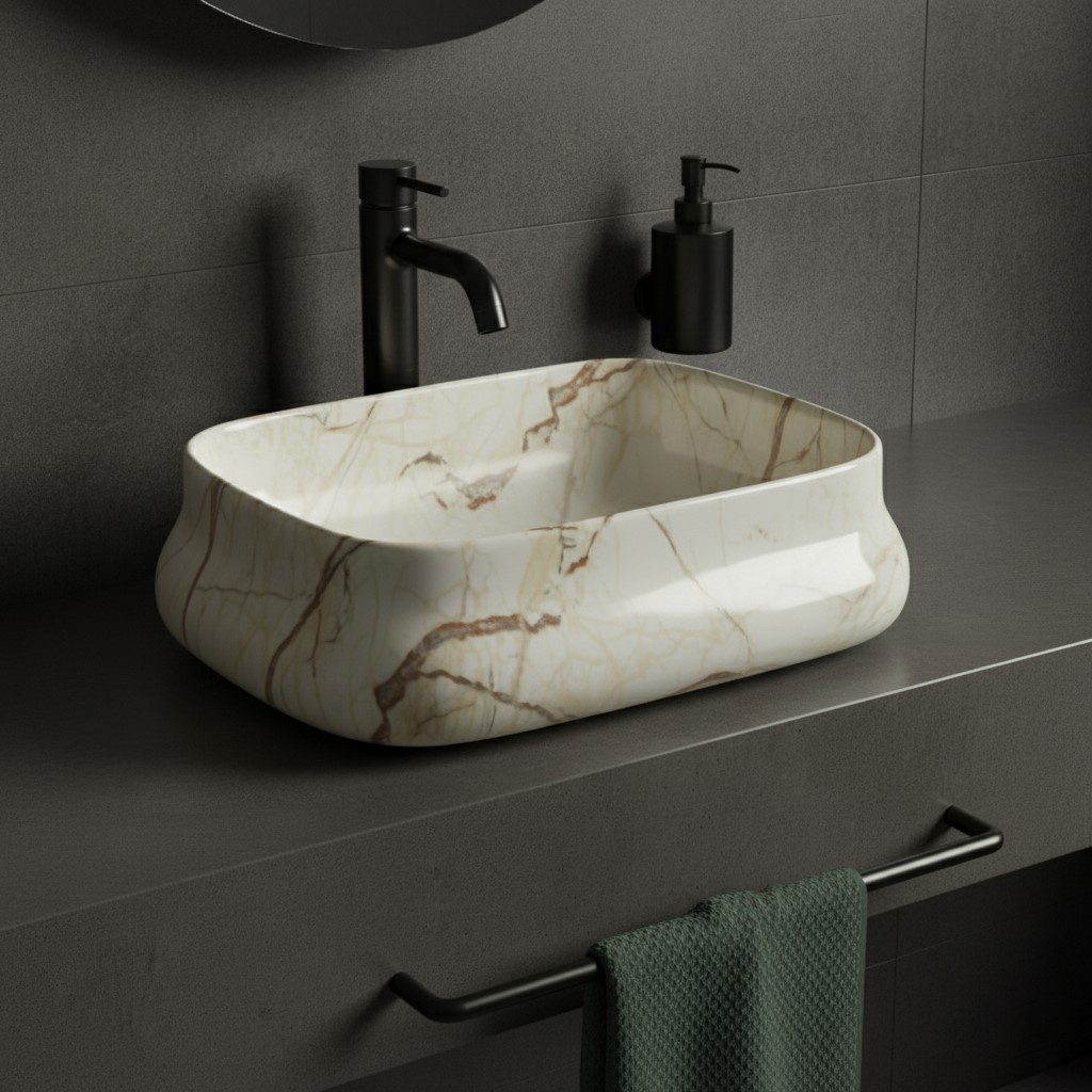 MS-503 XYLOAN TABLE TOP BASIN GLOSSY (18"X14") - Image 2