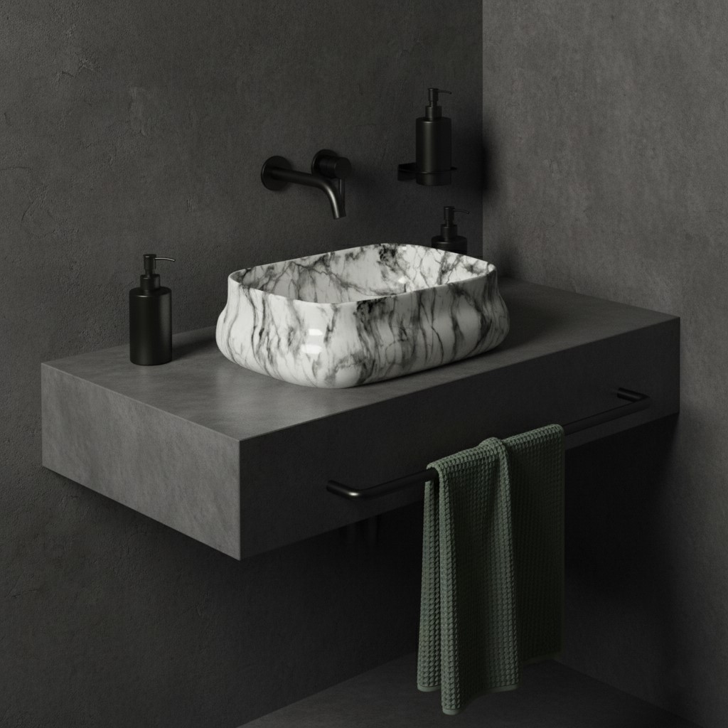 MS-504 XYLOAN TABLE TOP BASIN GLOSSY (18"X14") - Image 2
