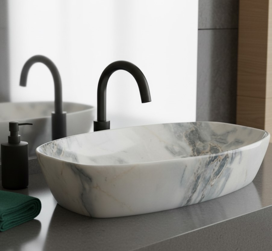 MS-602 XYLOAN TABLE TOP BASIN GLOSSY (24"X15") - Image 2