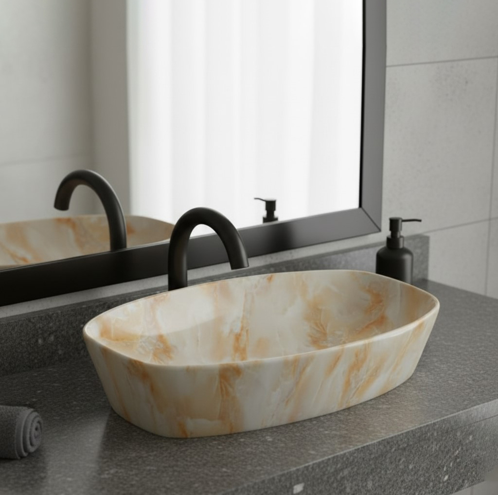 MS-603 XYLOAN TABLE TOP BASIN GLOSSY (24"X15") - Image 2