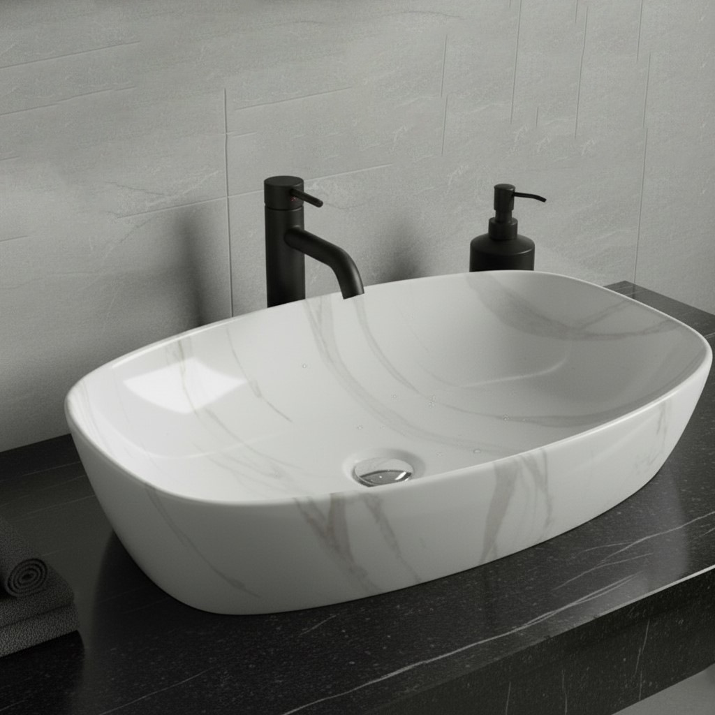 MS-605 XYLOAN TABLE TOP BASIN GLOSSY (24"X15") - Image 2