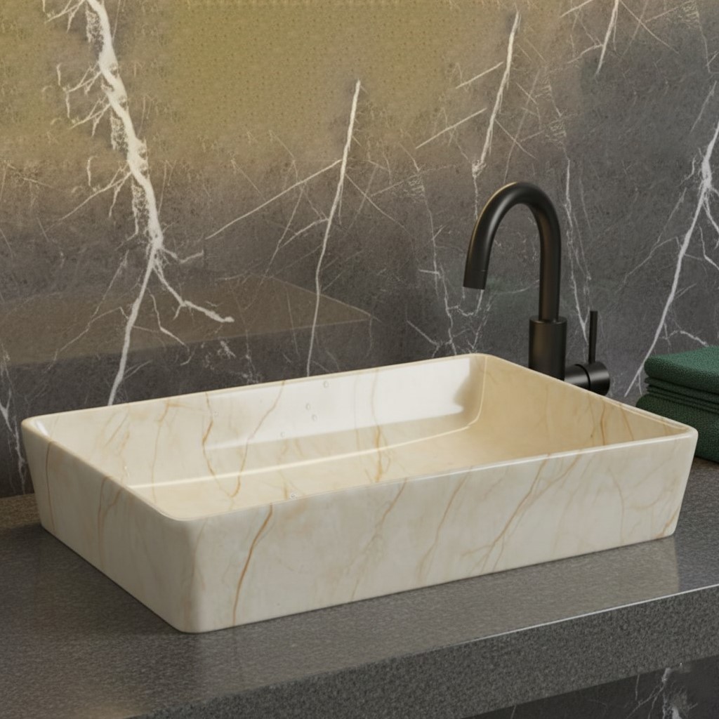 MS-702 XYLOAN TABLE TOP BASIN GLOSSY (24"X14") - Image 2