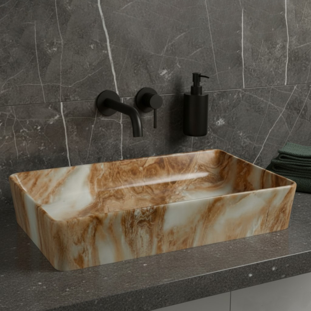 MS-703 XYLOAN TABLE TOP BASIN GLOSSY (24"X14") - Image 2