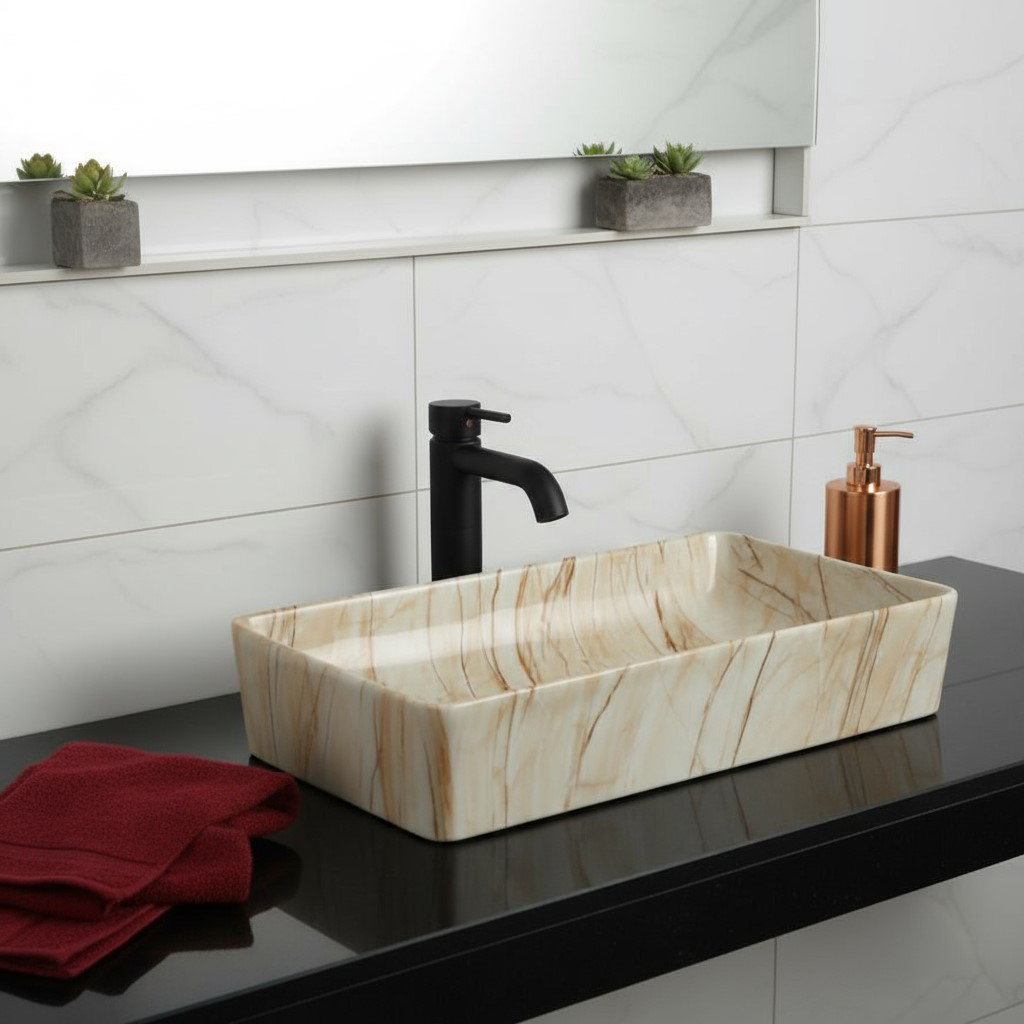 MS-707 XYLOAN TABLE TOP BASIN GLOSSY (24"X14") - Image 2