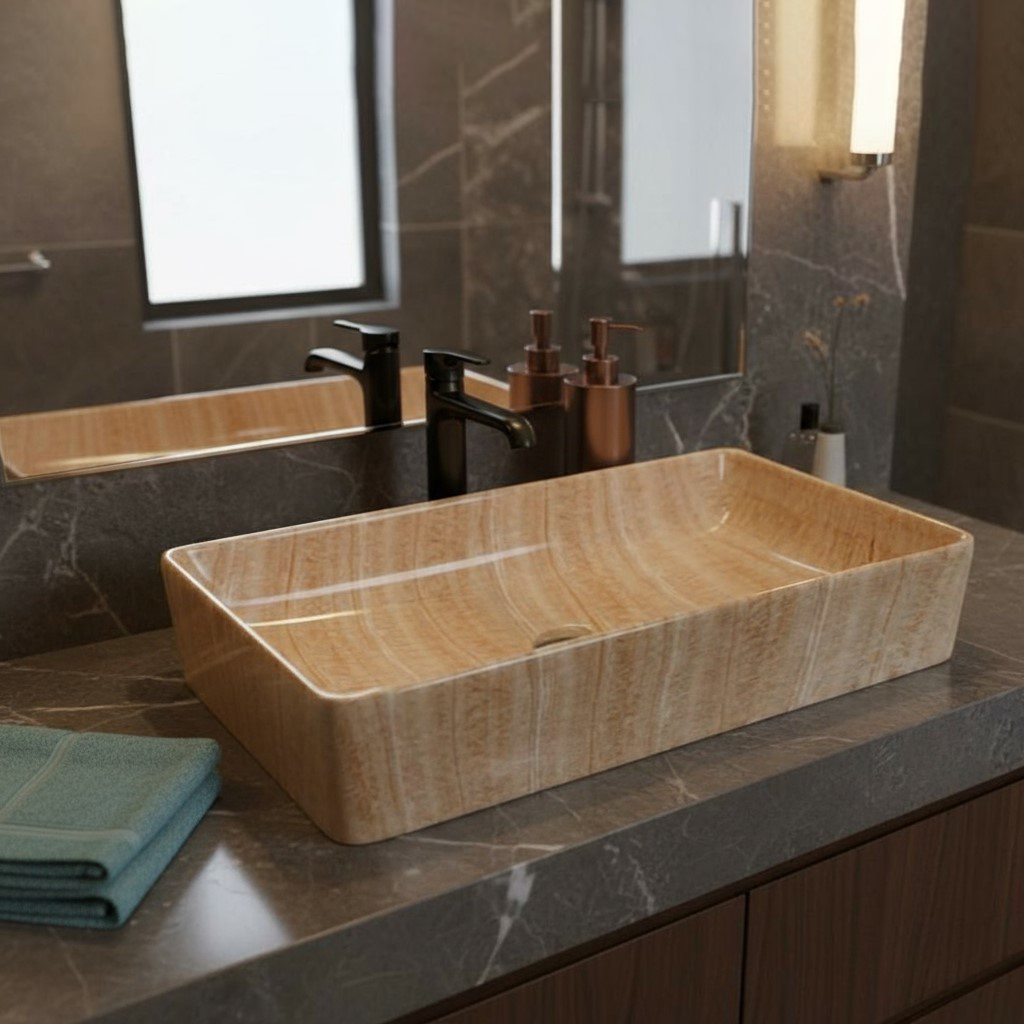 MS-708 XYLOAN TABLE TOP BASIN GLOSSY (24"X14") - Image 2